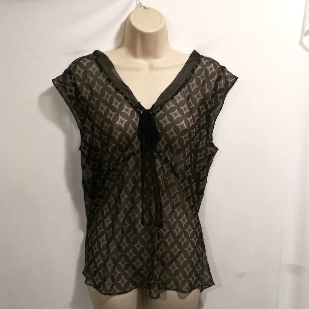 NWT 100% Pure Silk Alfani Sleeveless Blouse